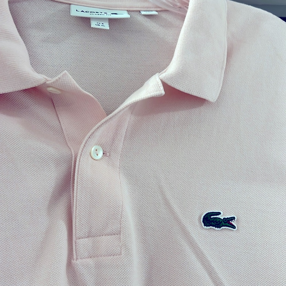 Lacoste classic polo - light pink men’s size XL / size 6